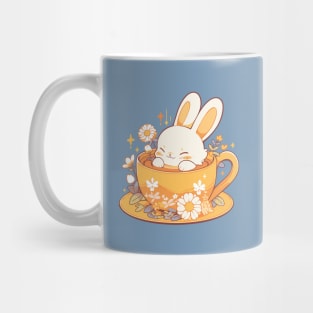 Cute Bunny in Chamomile Tea Cup. Camomile Tea Lover. Mug